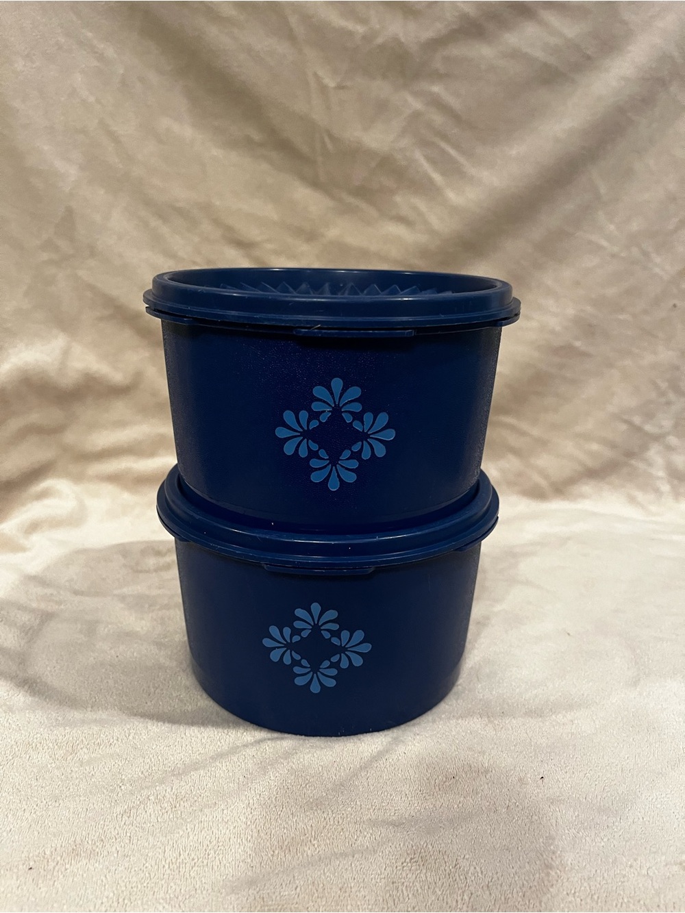 Blue Decorative Storage Canisters - Brand: Tupperware vintage